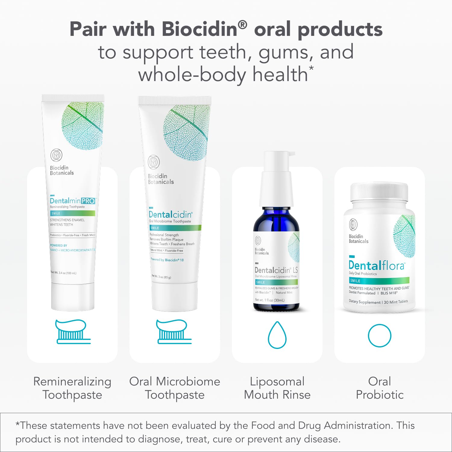 Biocidin Dentalcidin Fluoride Free Teeth Whitening Toothpaste for Adults - Plant-Based Toothpaste - Promote a Healthy Oral Microbiome, Remove Biofilm Plaque (3 Oz) Bio-Botanical ResearchBuy Supplements Australia