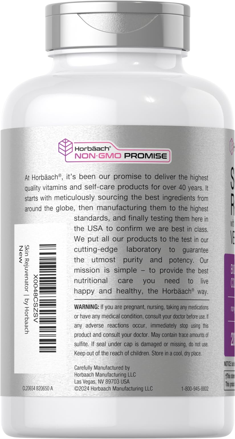 Horbäach Skin Rejuvenator with Verisol | Bioactive Collagen Peptides | 200 Caplets | Non-GMO, Gluten Free Supplement Horbäach buy supplements Au