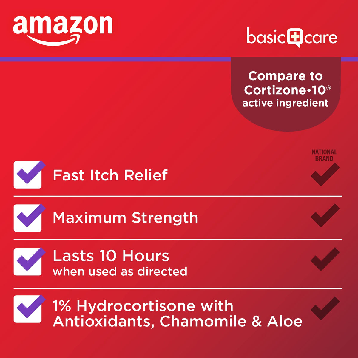 Amazon Basic Care Maximum Strength Anti-Itch Cream, Hydrocortisone 1 Percent Intensive Healing Formula, 1 ounce (Pack of 1) Amazon Basic Care buy supplements Au