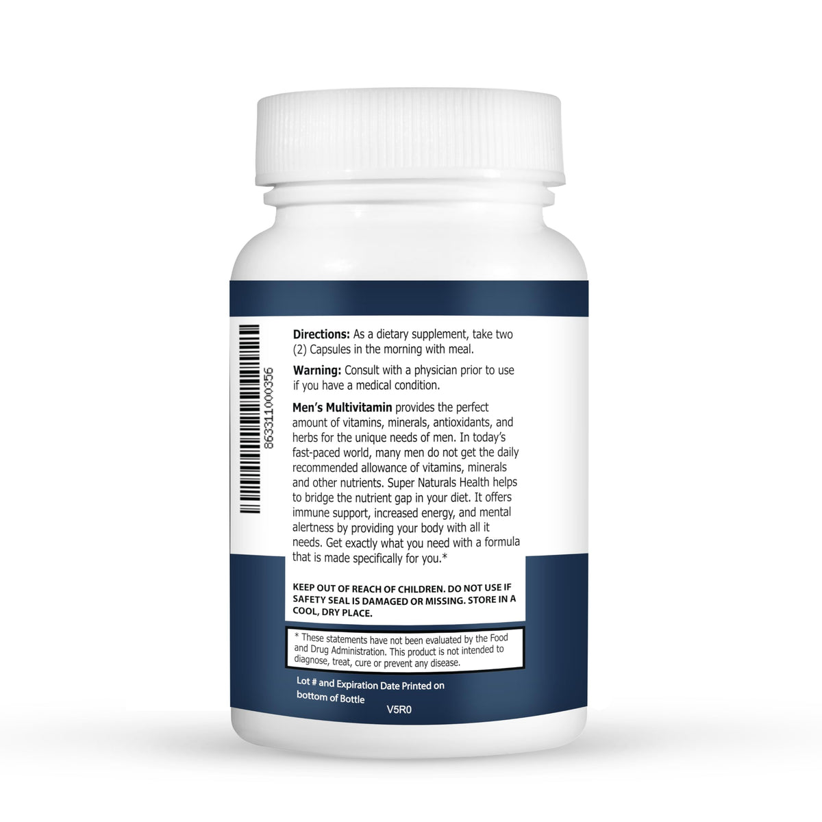Super Naturals Men's Daily Multivitamin Energy Enhancer and Immune System Support for Men (60 Capsules, 30 Day Supply) JLM NUTRITIONALSBuy Supplements Australia