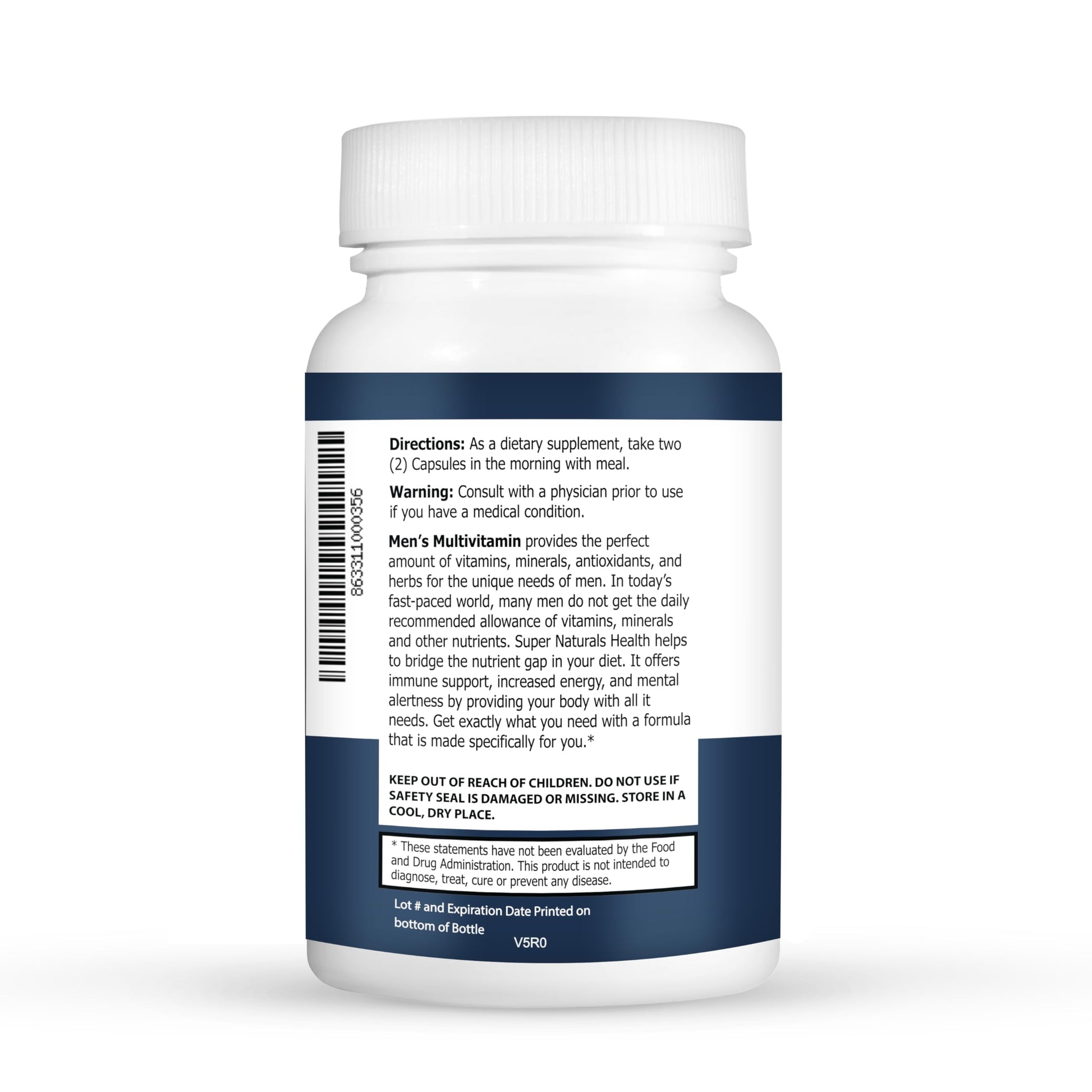 Super Naturals Men's Daily Multivitamin Energy Enhancer and Immune System Support for Men (60 Capsules, 30 Day Supply) JLM NUTRITIONALSBuy Supplements Australia