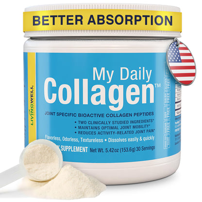Premium Collagen Peptides Type 1 & 3 Collagen Powder - Hydrolyzed Bovine with Protein & Vitamin C – Unflavored Powdered Peptides Protein for Men and Women Joint & Cartilage Health – 30 Servings My Daily CollagenBuy Supplements Australia