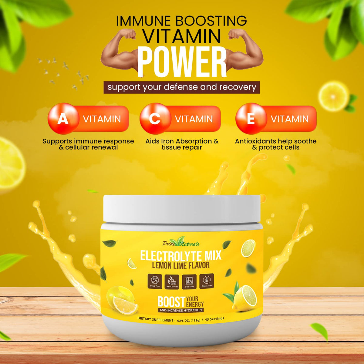 Electrolyte Powder - Refreshing Workout Recovery Electrolytes, Sugar Free, Gluten Free Pride Naturals, IncBuy Supplements Australia