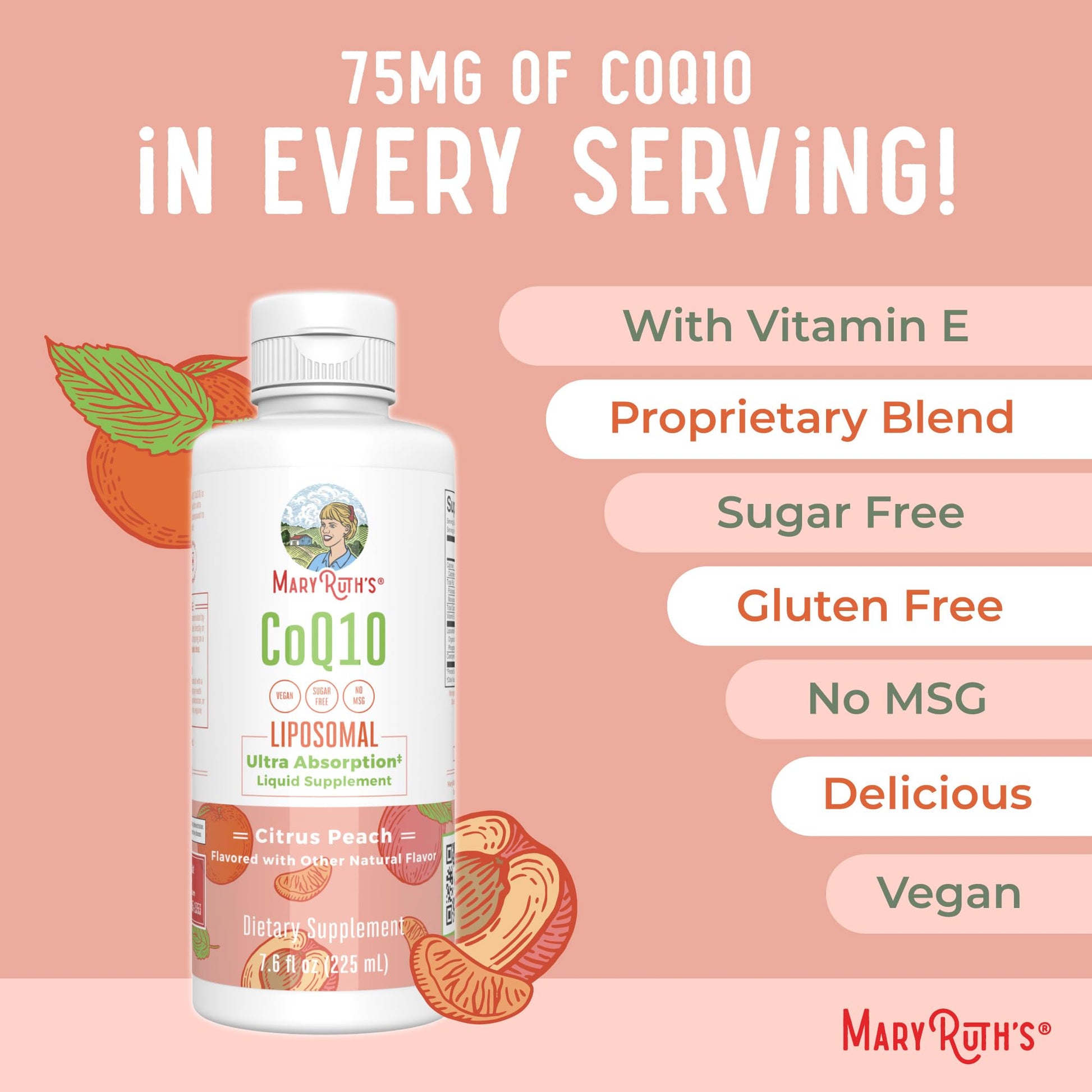 MaryRuth Organics Liquid Vitamin | Coenzyme Q10 Heart Health for Mitochondrial Support and Immune System | Vegan Non-GMO | 7.6 Fl Oz | 45 Servings MARYRUTH'SBuy Supplements Australia