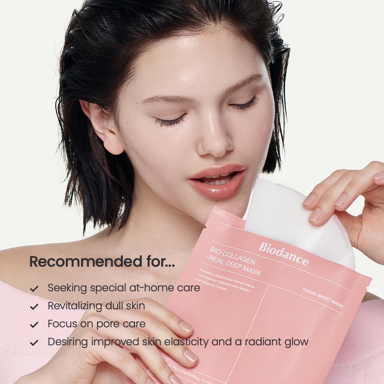 BIODANCE Bio-Collagen Real Deep Mask, Hydrating Overnight Hydrogel Face Mask