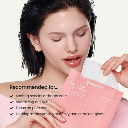 BIODANCE Bio-Collagen Real Deep Mask, Hydrating Overnight Hydrogel Face Mask