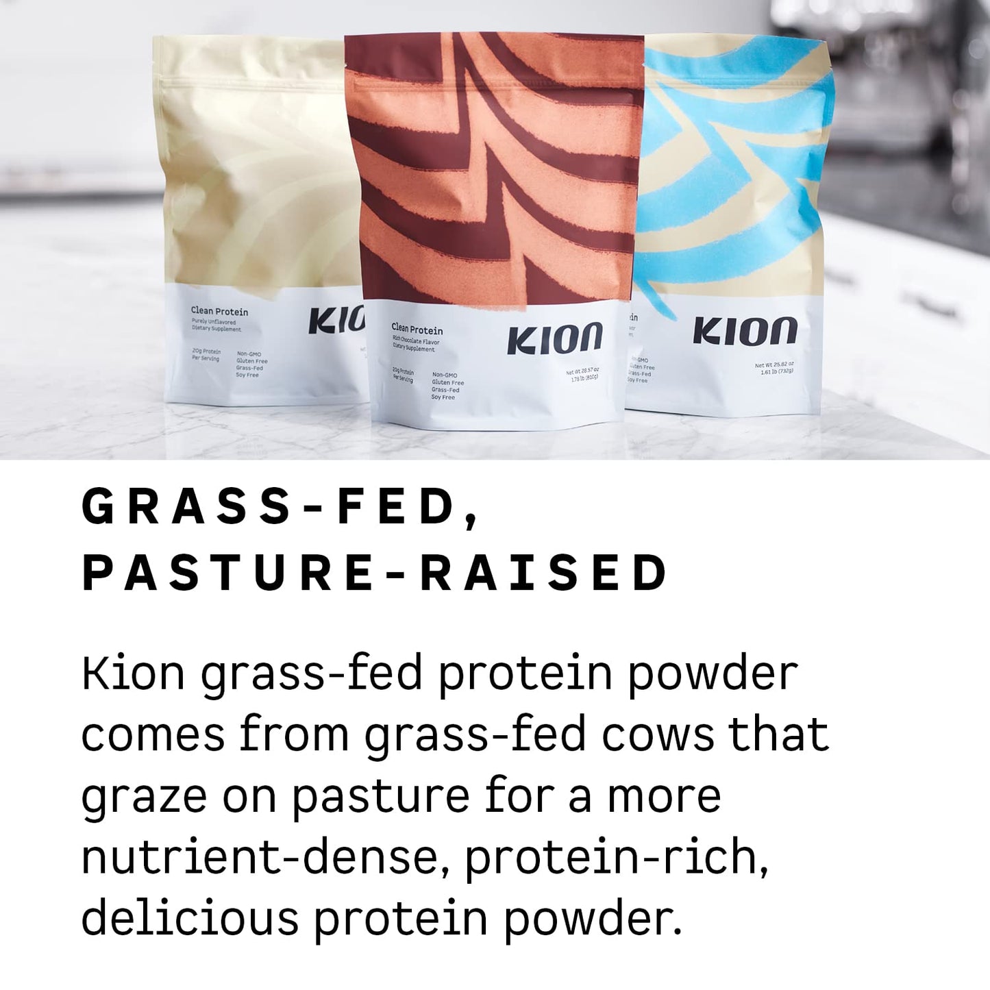Kion Clean Protein | Grass-Fed & Pasture-Raised Whey Isolate Protein Powder KionBuy Supplements Australia