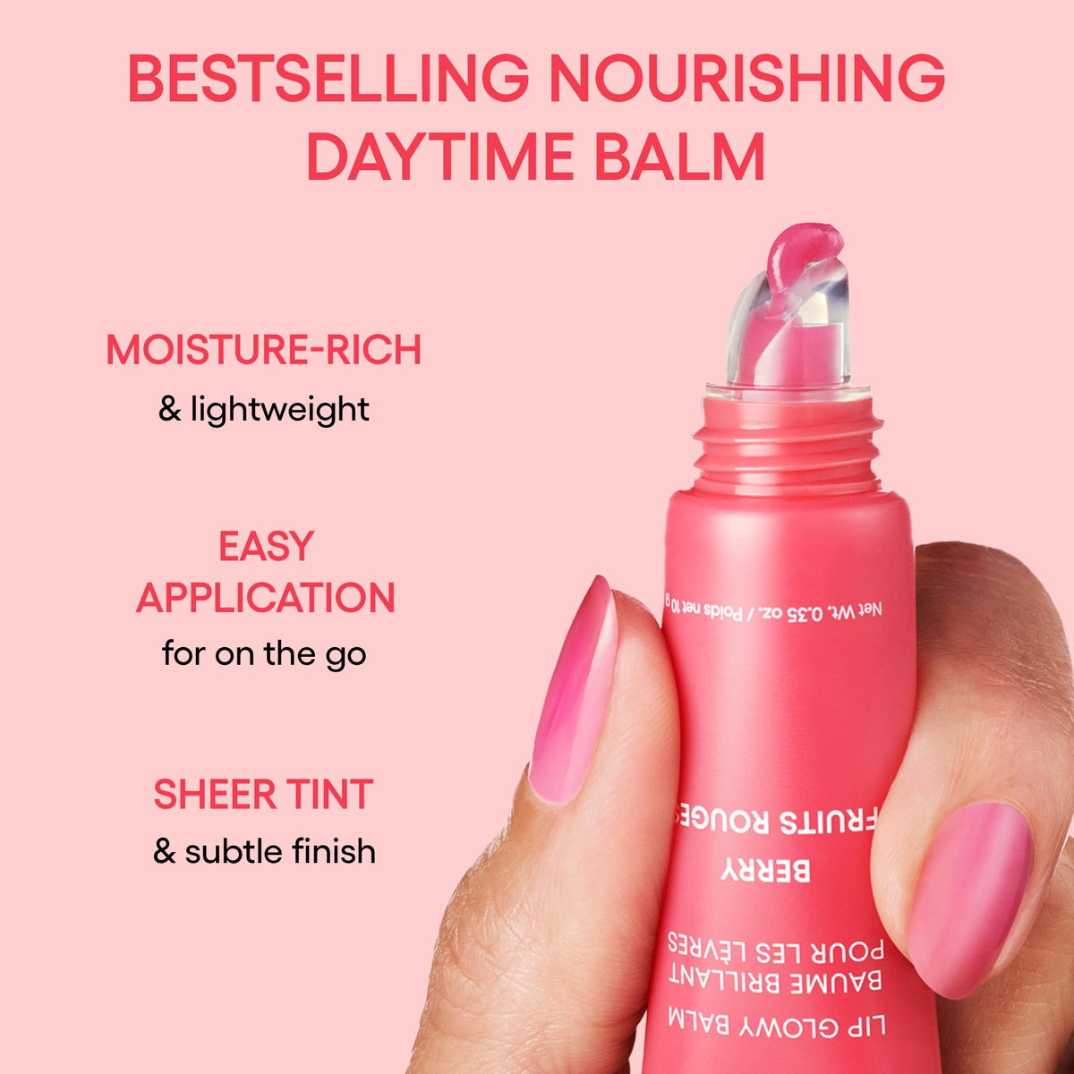 LANEIGE Lip Glowy Balm, Berry: Sheer Tinted Lip Moisturizer with Shea Butter, for Hydrating Shine & Soft Lips