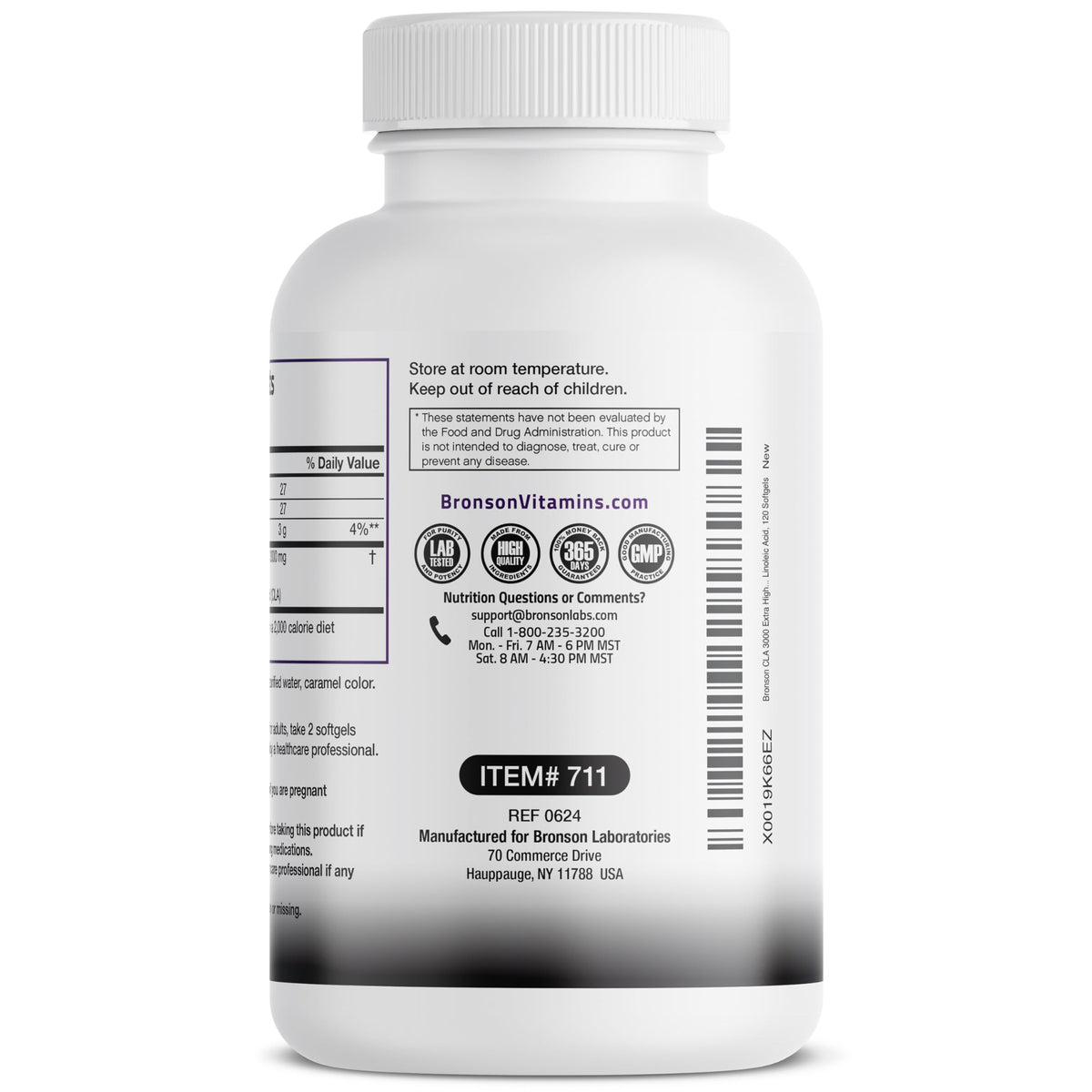 Bronson CLA 3000 Extra High Potency Supports Healthy Weight Management Lean Muscle Mass Non-Stimulating