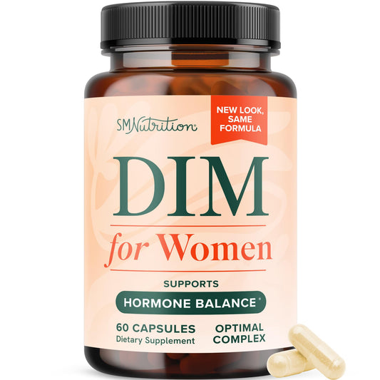 DIM Supplement for Women 250 mg | Estrogen & Hormone Balance | Menopause, Hot Flashes & Night Sweats Support | DIM Complex Estrogen Supplement for Women | with BioPerine | Gluten-Free | 60 Ct SMNutritionBuy Supplements Australia