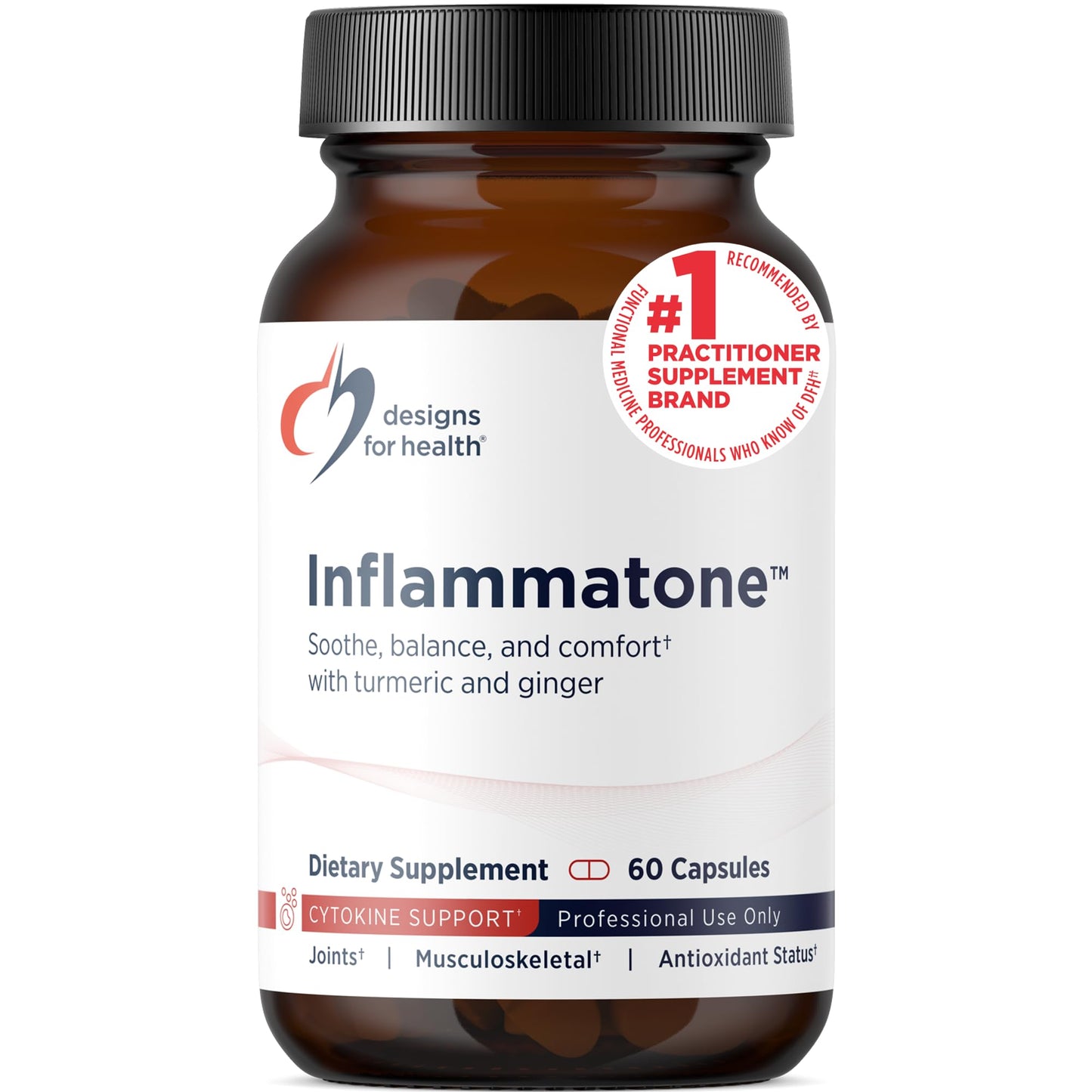 Designs for Health Inflammatone - Turmeric Supplements with Proteolytic Enzymes, Boswellia, Quercetin & Resveratrol (60 Capsules) Designs for HealthBuy Supplements Australia