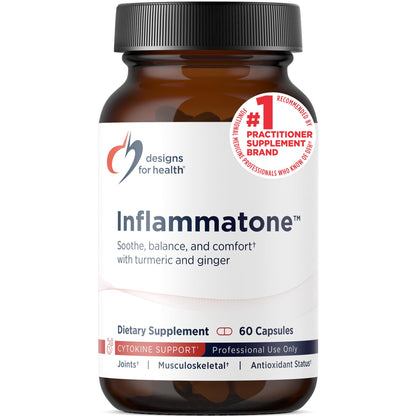 Designs for Health Inflammatone - Turmeric Supplements with Proteolytic Enzymes, Boswellia, Quercetin & Resveratrol (60 Capsules) Designs for HealthBuy Supplements Australia