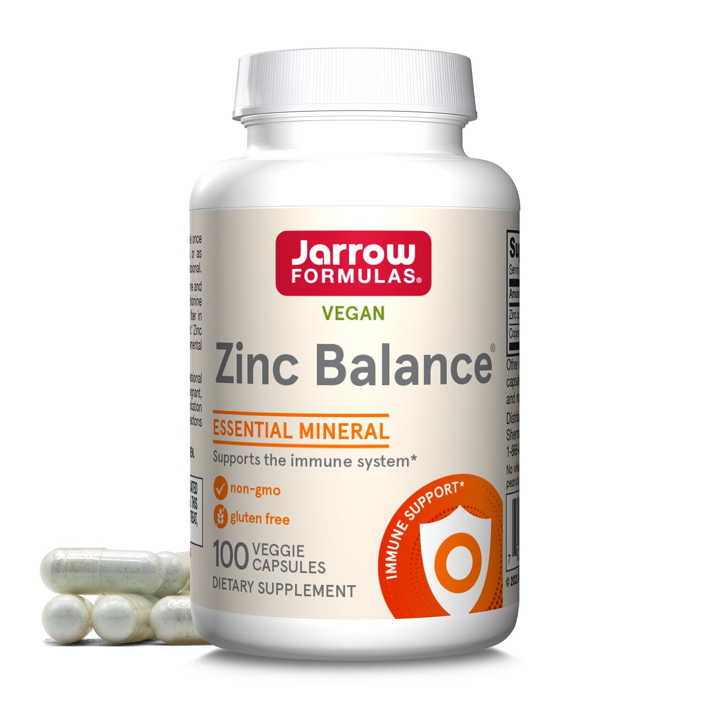 Jarrow Formulas Zinc Balance 15 mg - 100 Servings (Veggie Caps) - Zinc with Copper - Essential Minerals for Immune System Support - Immune Support Supplement - Gluten Free Copper Supplement, Vegan Jarrow FormulasBuy Supplements Australia