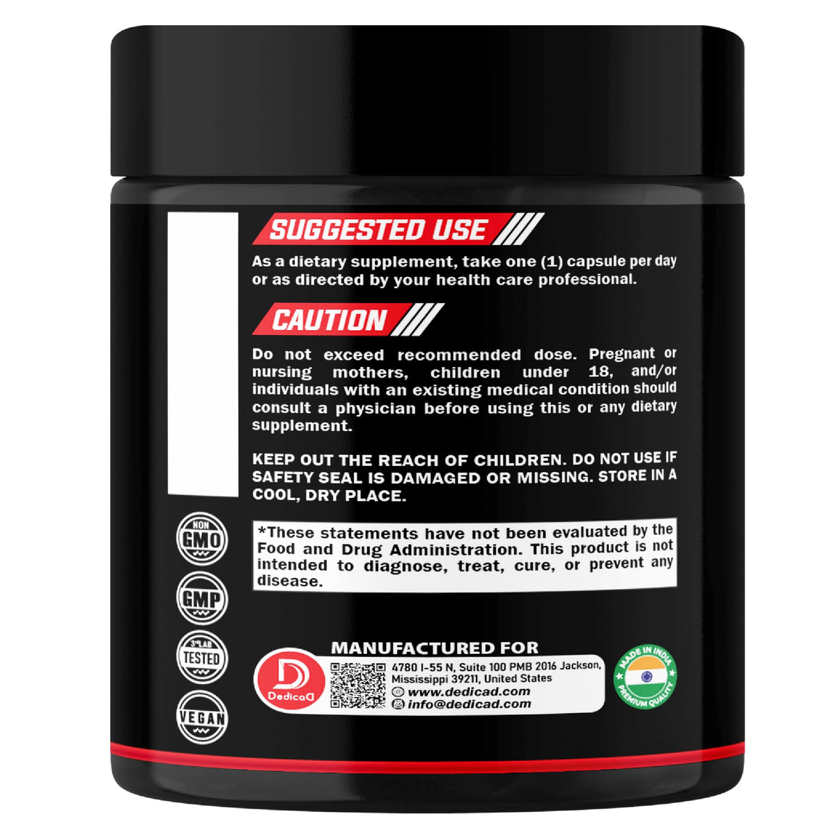 DEDICAD 11in1 NAD Supplement with Nicotinamide Riboside, Quercetin, Resveratrol and 8 More - 2 Month Supply DEDICADBuy Supplements Australia