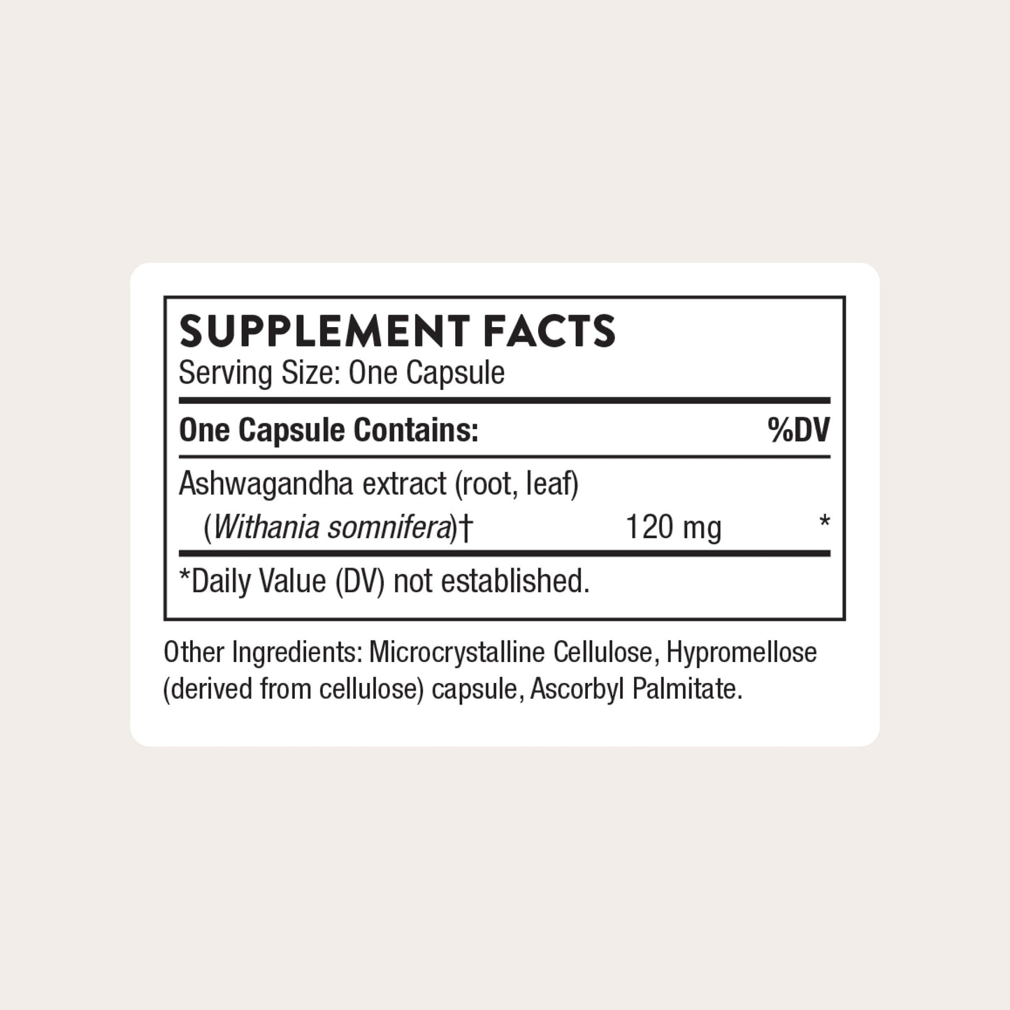 THORNE - Ashwagandha - Highly Concentrated Shoden - Calming Stress Support for Women & Men* - Supports Daytime Energy, Mental Clarity & Optimal Immune Function* - 30 Capsules THORNEBuy Supplements Australia