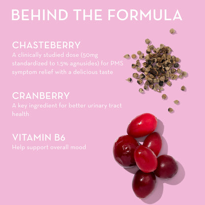 HUM Nutrition SOS PMS Gummies, PMS Support Supplement for Women, Support Cycle Symptoms, Bloating, Hormonal Balance, Includes Vitamin B6, Cranberry & Chasteberry Vitex, Gluten Free, 60 Vegan Gummies HUMBuy Supplements Australia