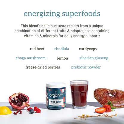 Organifi Red Juice - Vegan Energy Powder - Berry-Flavored Adaptogen Drink OrganifiBuy Supplements Australia