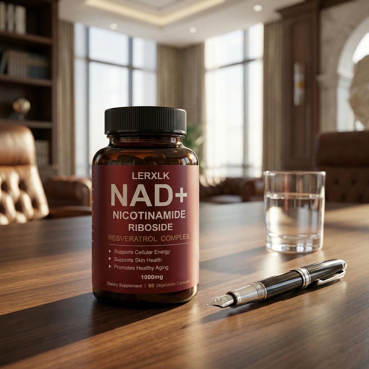 LERXLK NAD+ Supplement 1000mg – Liposomal Nicotinamide Riboside with Resveratrol, Advanced Cellular Energy & Healthy Aging Support, 60 Vegetarian Capsules LERXLKBuy Supplements Australia