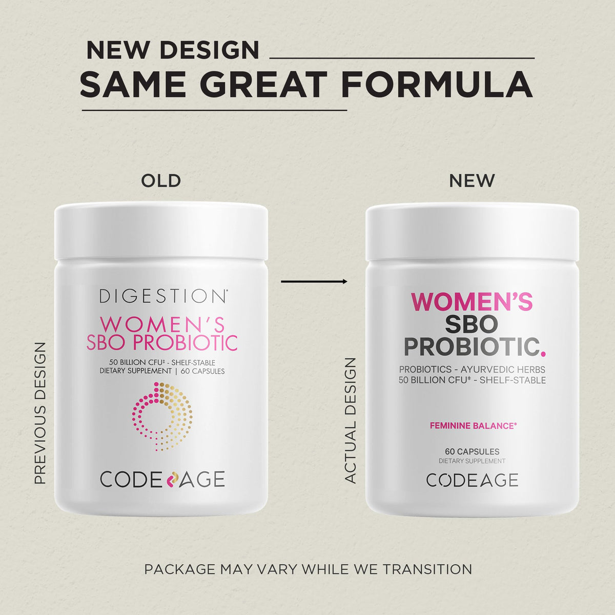 Codeage Women’s Probiotics Supplement - 50 Billion CFUs - SBO Probiotics & Prebiotics - Cranberries - Feminine Health - Fermented Botanical Blend, Whole Food Supplement - Vegan, Non-GMO - 60 Capsules CodeageBuy Supplements Australia