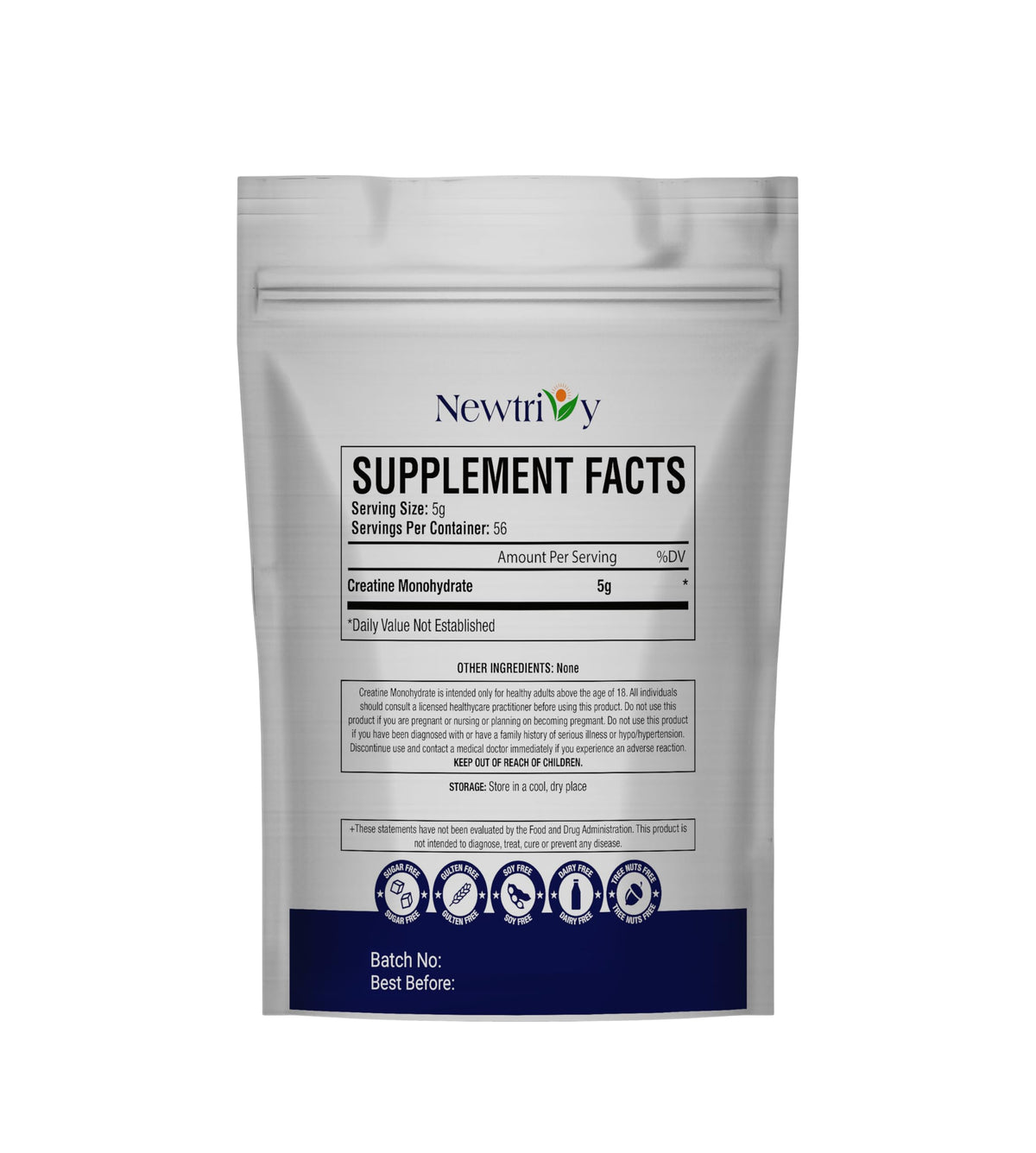 Creatine Monohydrate,Micronized, Pure,Unflavored,280g (9.8oz) NewtrivyBuy Supplements Australia