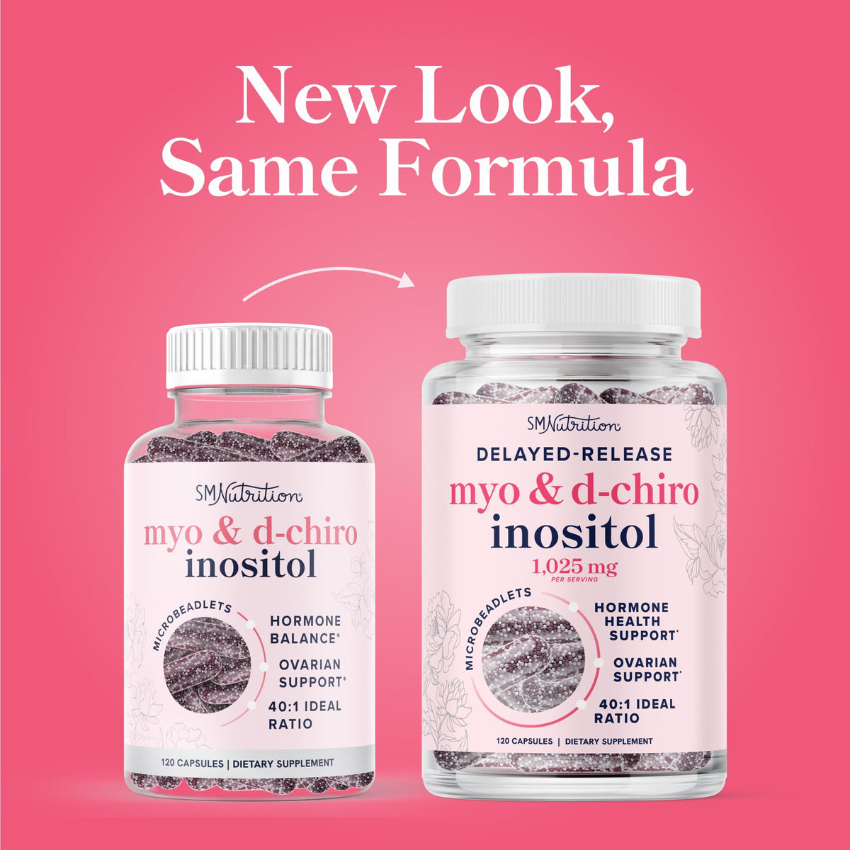Myo-Inositol & D-Chiro Inositol for Hormone Balance for Women | Microbeadlets to Regulate Menstrual Cycle & Support Ovarian Health | 40:1 Ratio Myo & D Chiro | Non-GMO | 120 Ct (1 Month Supply) SMNutritionBuy Supplements Australia