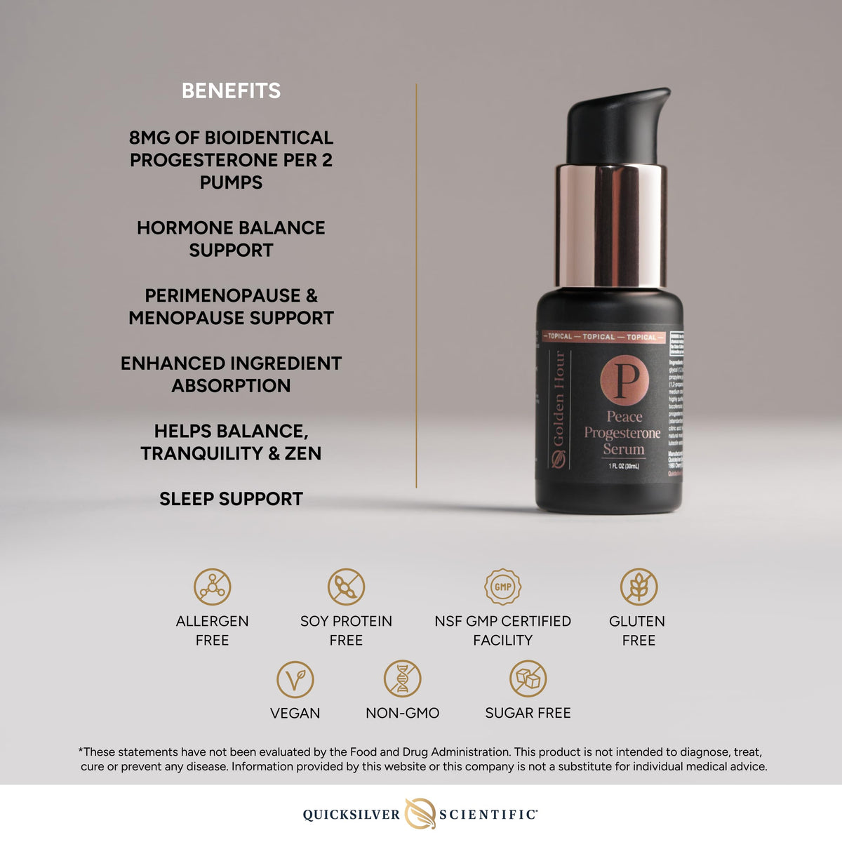 Quicksilver Scientific Peace Serum 1 fl oz (30ml) Quicksilver ScientificBuy Supplements Australia