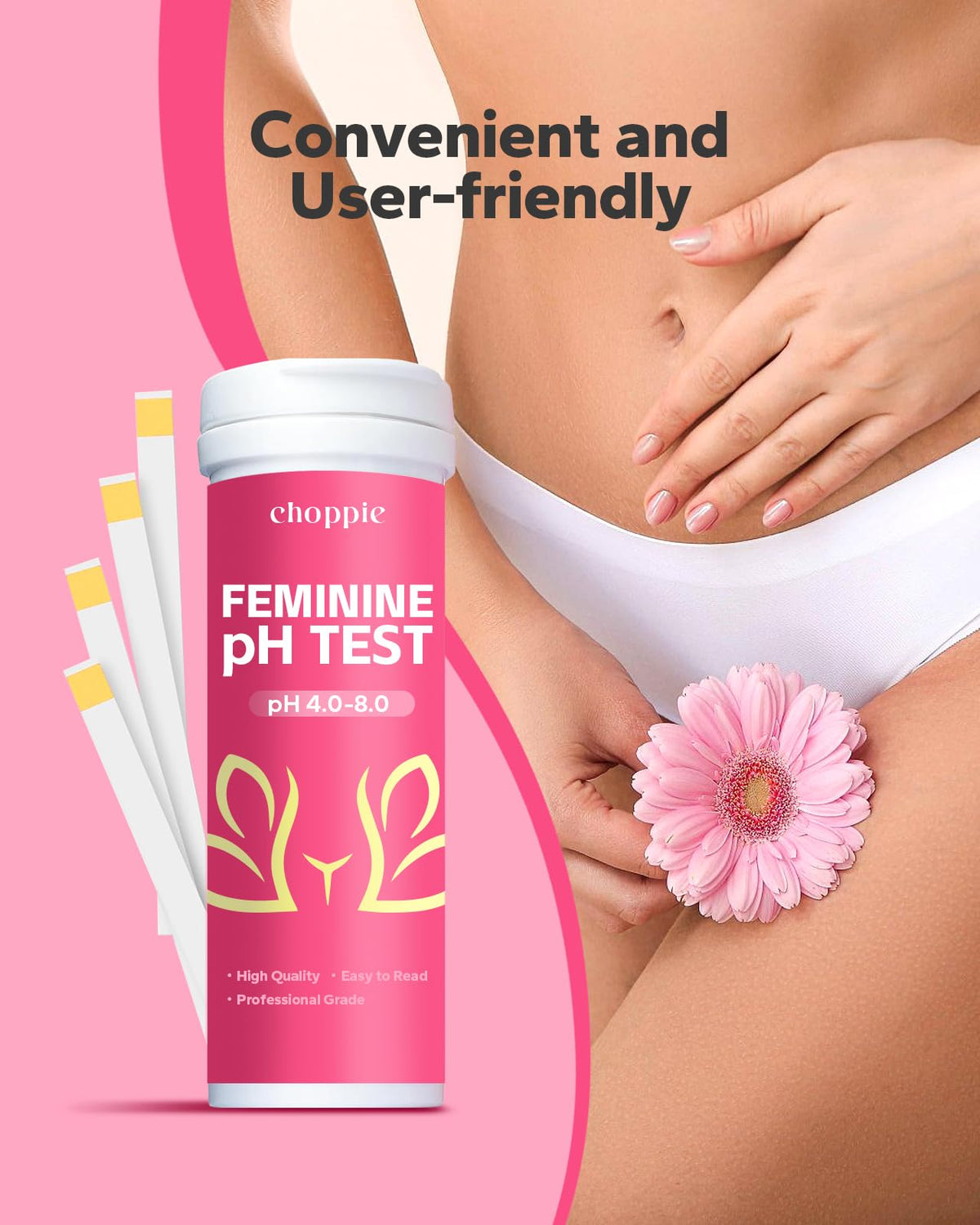 Choppie Vaginal Health pH Test Strips (50 Strips), pH Balance Test Strips for Women, Vaginal pH Test Strips ChoppieBuy Supplements Australia