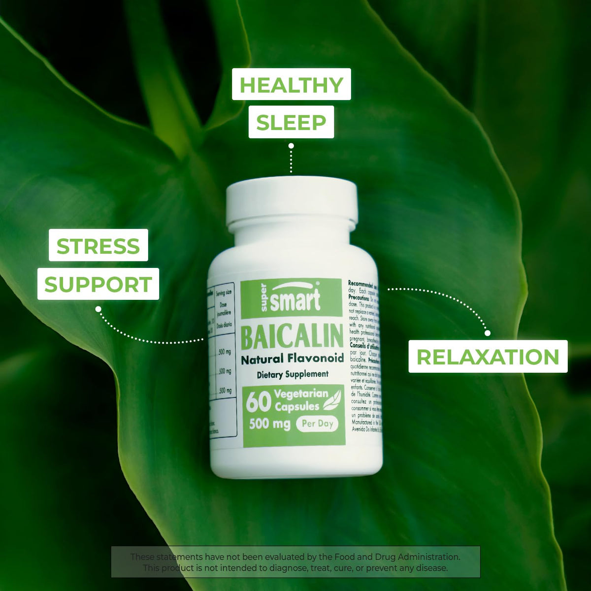 Supersmart - 90% Baicalin 500mg per Day (Scutellaria Baicalensis) - Chinese Skullcap SupersmartBuy Supplements Australia