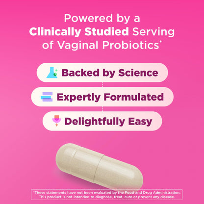 OLLY Happy Hoo-Ha Capsules, Probiotic for Women, Vaginal Health and pH Balance, 10 Billion CFU, Gluten Free - 25 Count OLLYBuy Supplements Australia