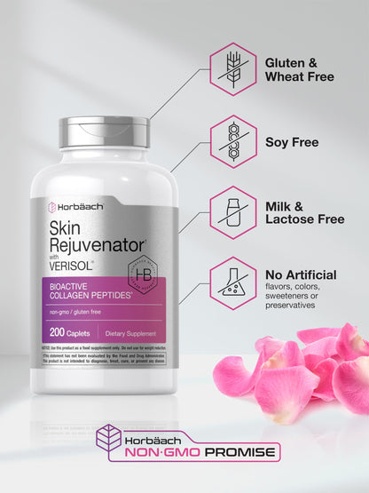 Horbäach Skin Rejuvenator with Verisol | Bioactive Collagen Peptides | 200 Caplets | Non-GMO, Gluten Free Supplement Horbäach buy supplements Au
