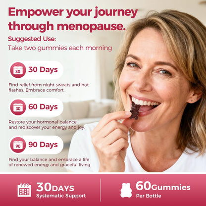 GREENPEOPLE Menopause Supplements for Women Gummies - 16-in-1 Dual Action Menopause Relief W/Black Cohosh, Vitex, Beef Organs for Hormone Balance, Hot Flashes, Night Sweats & Mood, Sugar-Free 60 CT GREENPEOPLEBuy Supplements Australia