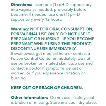 pH-D Feminine Health - 600 mg Boric Acid Suppositories - Woman Owned - for Vaginal Odor Use - 36 Count pH-D Feminine Health SupportBuy Supplements Australia