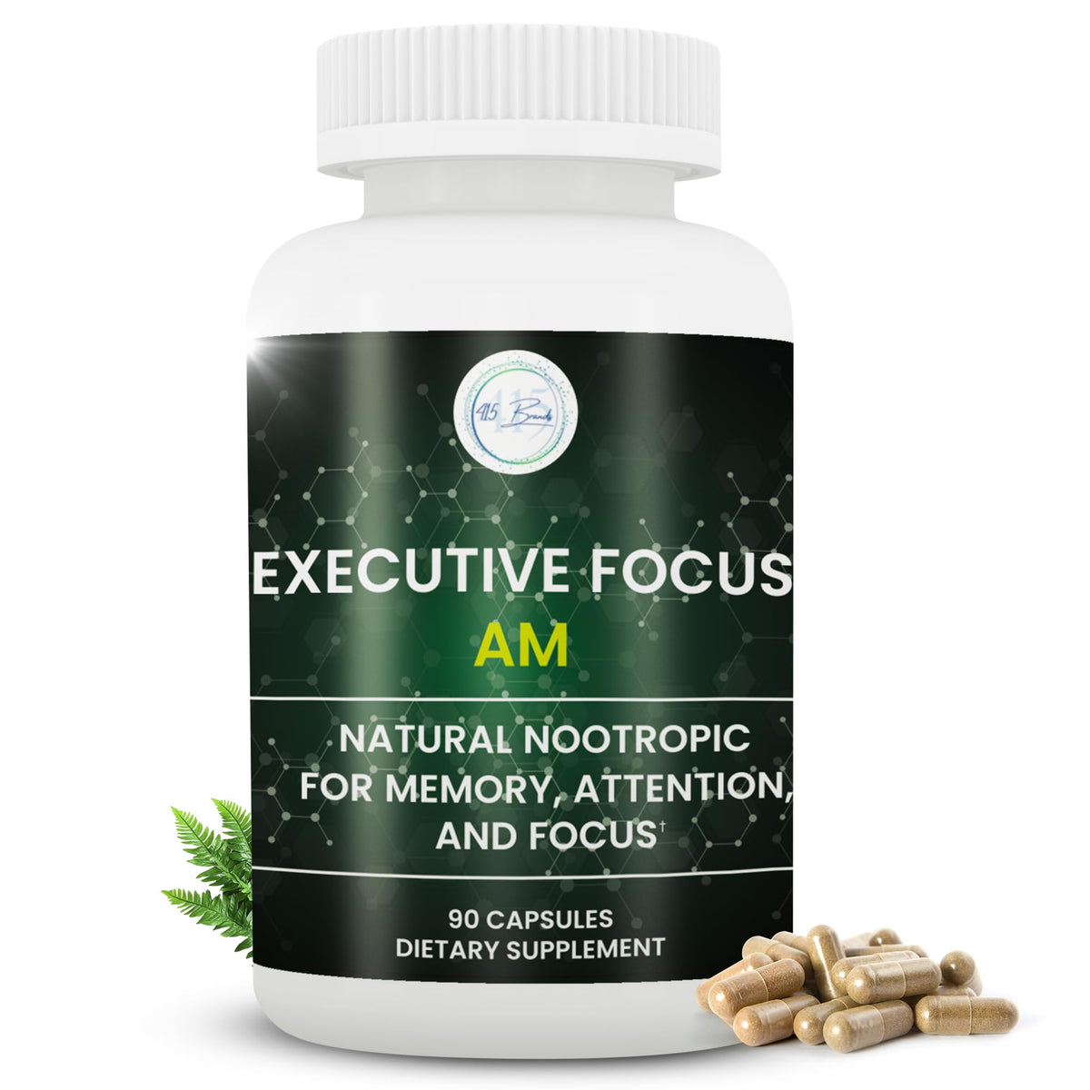 12-in-1 Natural Nootropic Brain Supplement for Memory and Focus, Nootropic for Men & Women, Brain Support Pill for Adults, Brain Vitamins - Focus 30 Day Supply Executive FocusBuy Supplements Australia