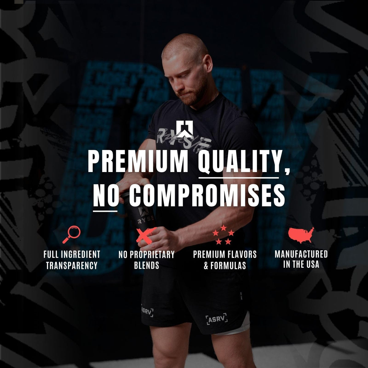 RYSE Up Supplements Project Blackout Pump Powder | Pump, Power, Endure | Betaine RYSE Up SupplementsBuy Supplements Australia