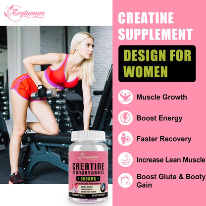 Creatine Monohydrate for Women, Creatine Supplement 3000mg, with Hydrolyzed ZeylamumBuy Supplements Australia