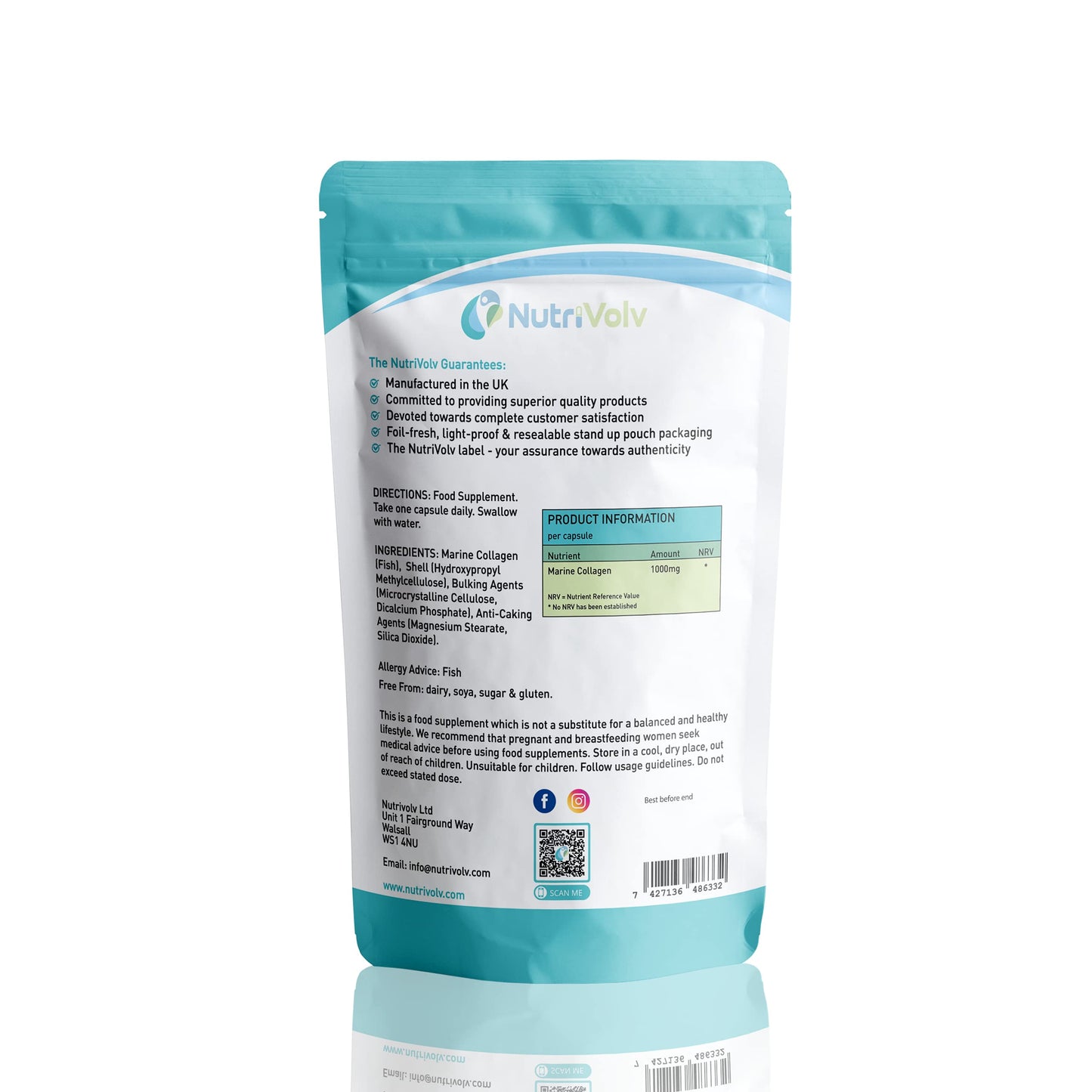 Nutrivolv Collagen Marine (1000mg) Supplement for Skin , Anti Ageing NutrivolvBuy Supplements Australia