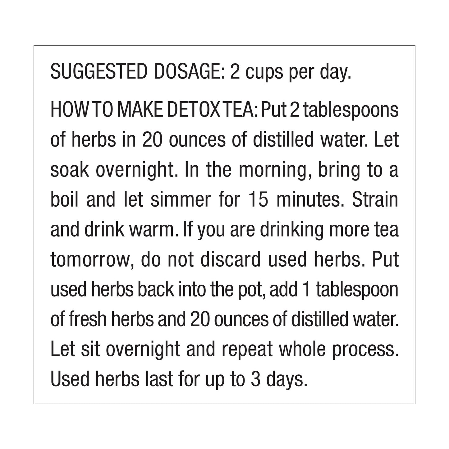 Dr. Schulze's | Detox Tea | All Purpose Herbal Tonic | Powerful Digestive Stimulant Dr. Schulze'sBuy Supplements Australia