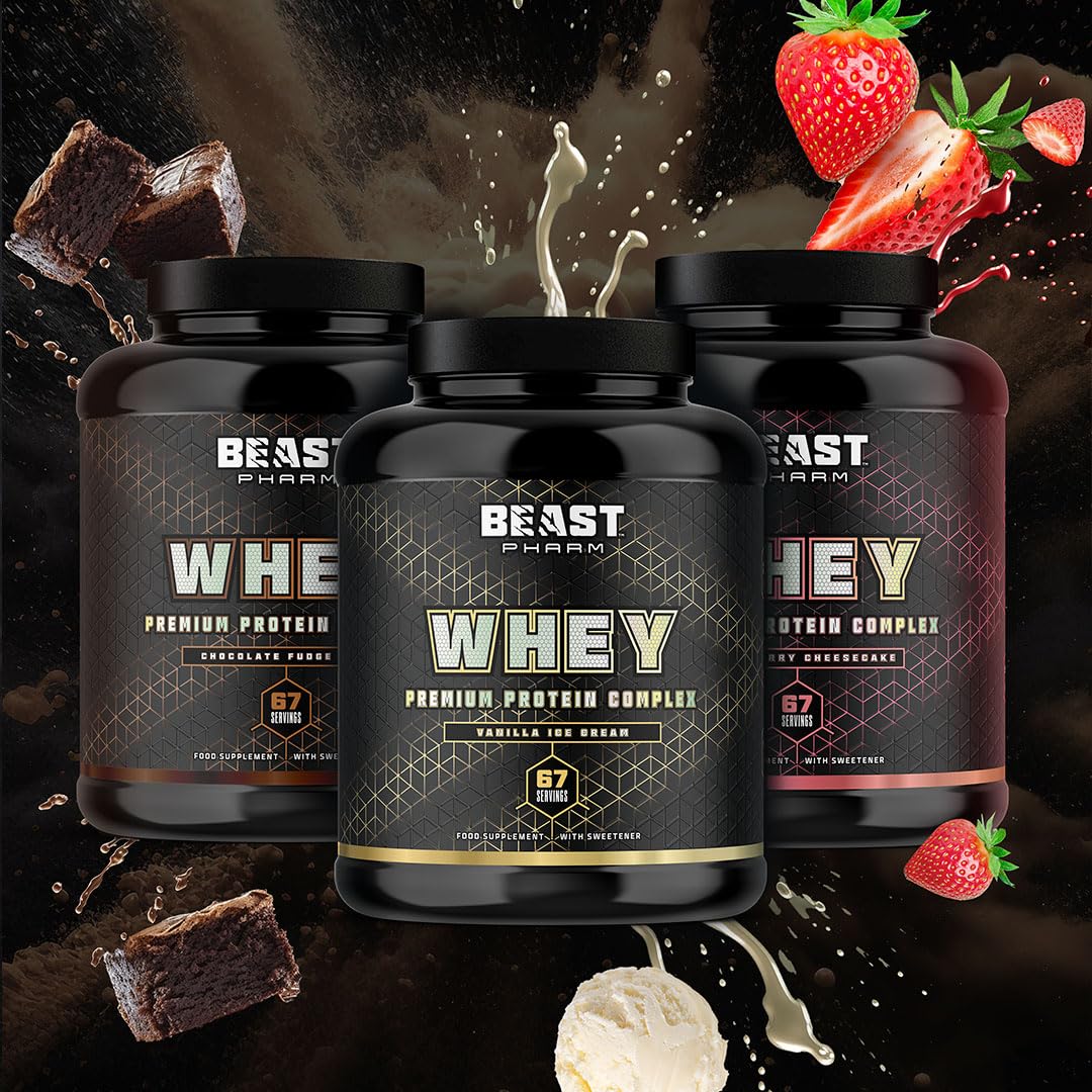 Beast Pharm | WHEY Protein Powder | 2.01kg/67 Servings | Vanilla Ice Cream Beast PharmBuy Supplements Australia