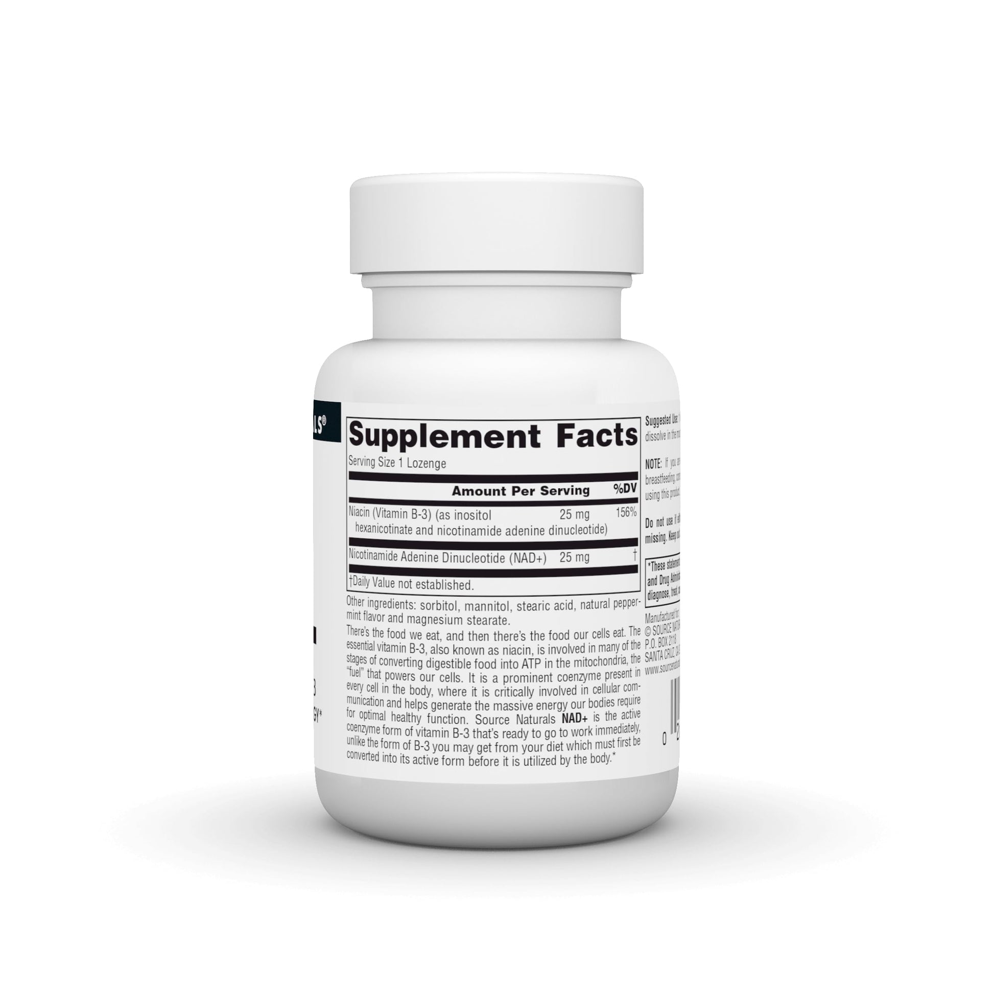 Source Naturals NAD+, Coenzymated B-3, Supports Cellular Energy*, 25 mg - 30 Lozenges Source NaturalsBuy Supplements Australia