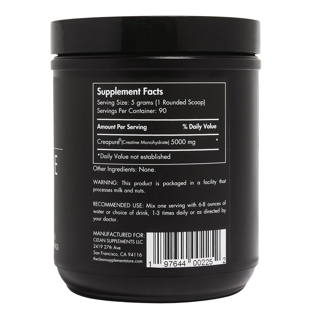 CLEAN Creatine - 100% Creapure® Creatine Monohydrate Powder for Muscle Health, Performance and Cognitive Support | 3rd Party Certified by NSF | 90 Servings | Unflavored | Vegan, Keto, and Gluten-Free CLEANBuy Supplements Australia