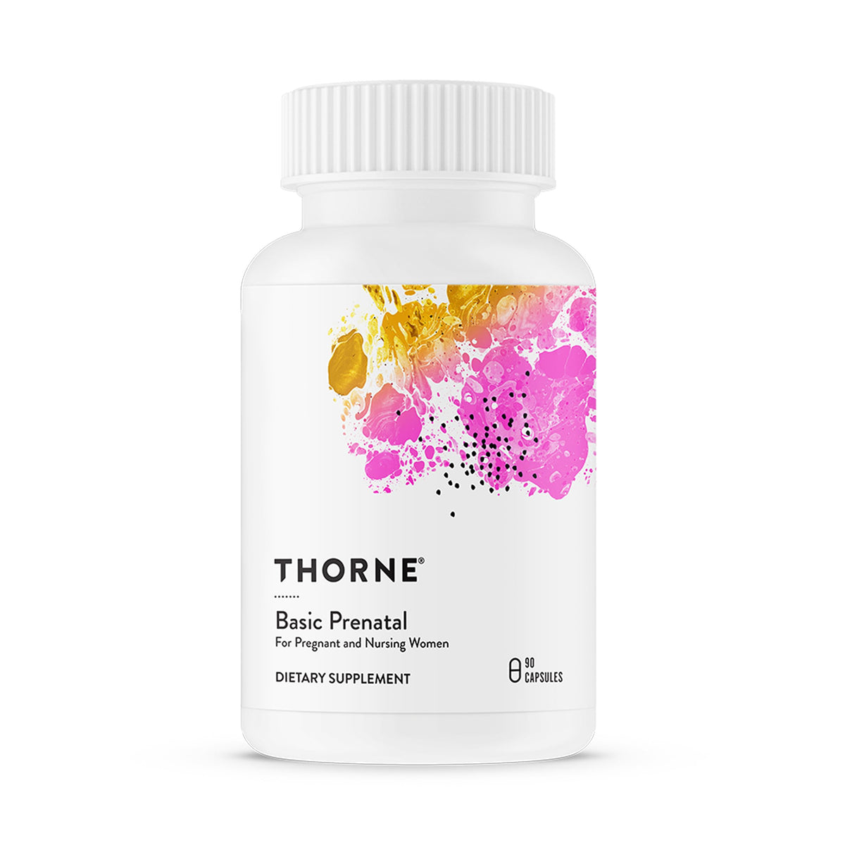 THORNE - Basic Prenatal - Well-Researched Folate Multi for Pregnant & Nursing Women - Includes 18 Vitamins & Minerals, Plus Choline - Third-Party Certified