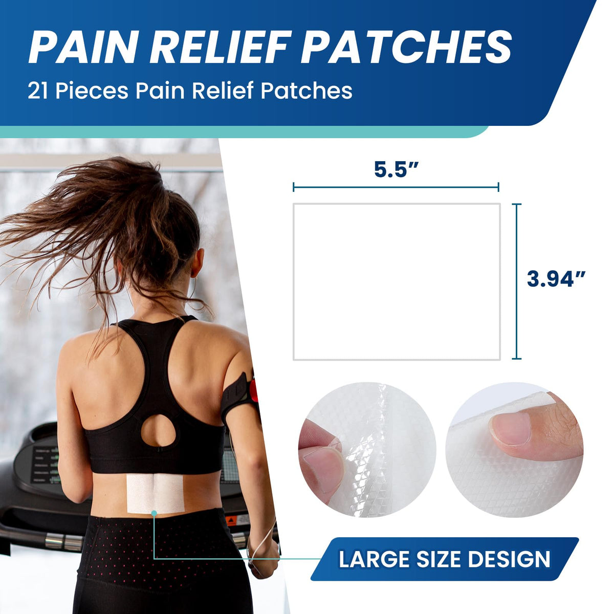 Sumifun 4% Lidocaine Patches,Maximum Strength Pain Relieving Patch Back, Shoulder, Joints, Knee Pain Relief and Muscle Soreness - 8 Hour Pain Relief (21 Count(Pack of 1)) SumifunBuy Supplements Australia