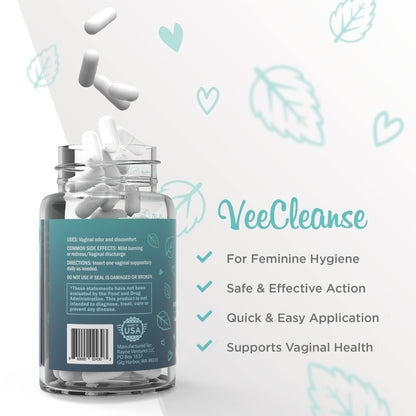 VeeFresh - VeeCleanse Boric Acid Vaginal Suppositories - Vaginal pH Balance Suppositories VeeFreshBuy Supplements Australia