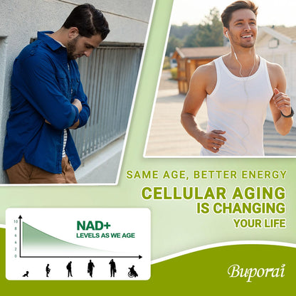 Buporai NAD Supplement 900mg with Resveratrol & Quercetin, NAD Supplement for Anti-Aging, Cellular Energy & Repair-100 Capsules BuporaiBuy Supplements Australia