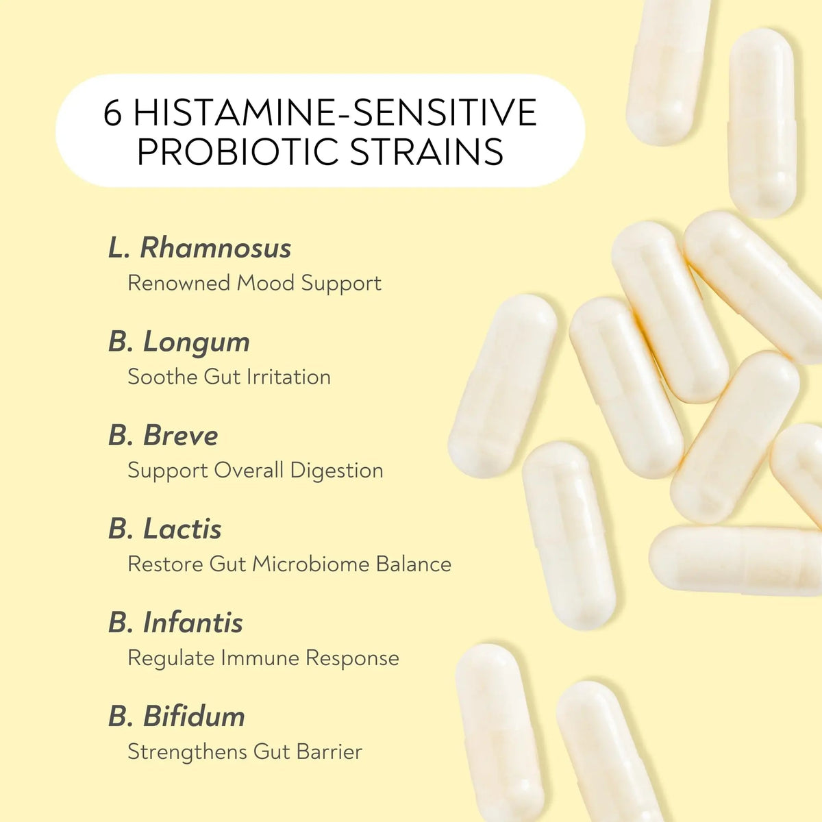 Probiotics - Mood Super Strains Probiotic - Naturally Supports Digestion & Mood - Histamine-Free Probiotics w/ L Rhamnosus GG, Shelf Stable Probiotic Supplement, 60 Day Supply, Non-GMO, VEGAN Lifted NaturalsBuy Supplements Australia