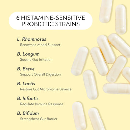 Probiotics - Mood Super Strains Probiotic - Naturally Supports Digestion & Mood - Histamine-Free Probiotics w/ L Rhamnosus GG, Shelf Stable Probiotic Supplement, 60 Day Supply, Non-GMO, VEGAN Lifted NaturalsBuy Supplements Australia