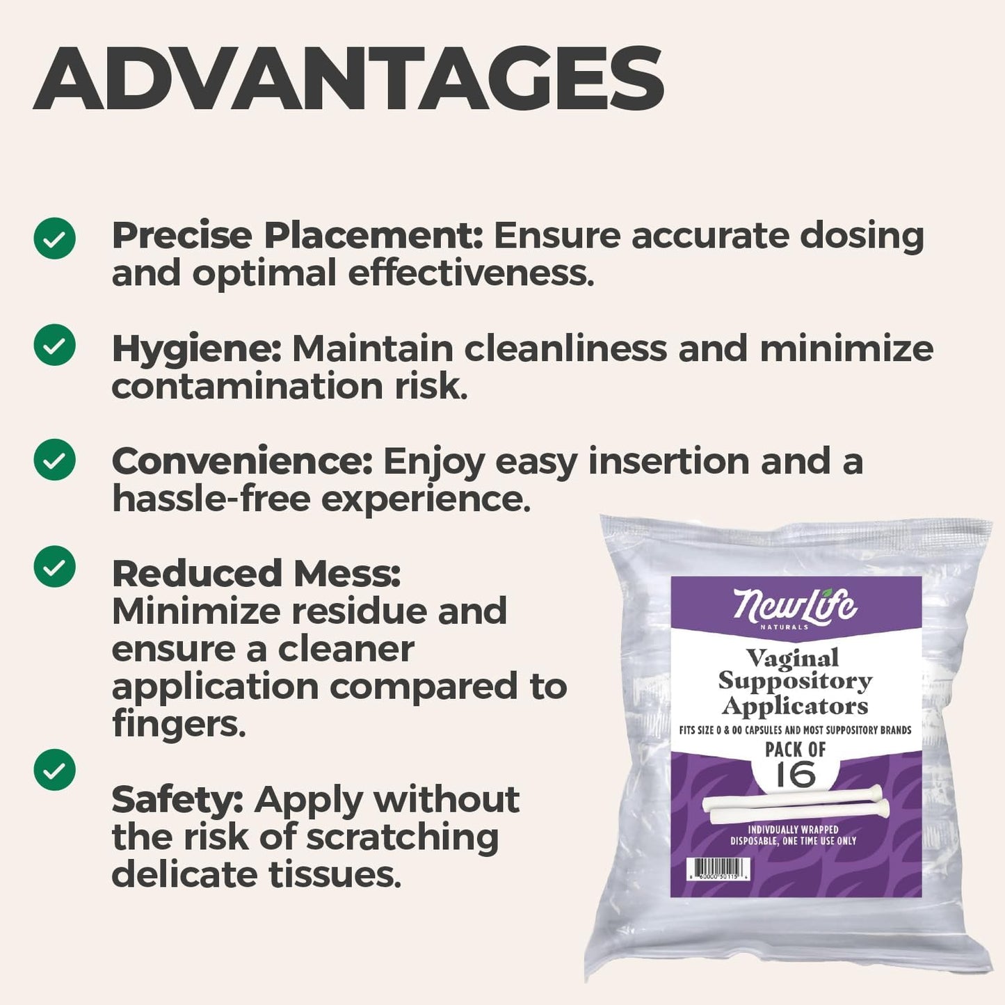 NewLife Naturals Vaginal Suppository Applicators for Boric Acid Suppositories, Size 0 & 00 Capsules, and Pills & Tablets – Individually Wrapped Disposable Applicators – Pack of 28 (Made in USA) NewLife NaturalsBuy Supplements Australia