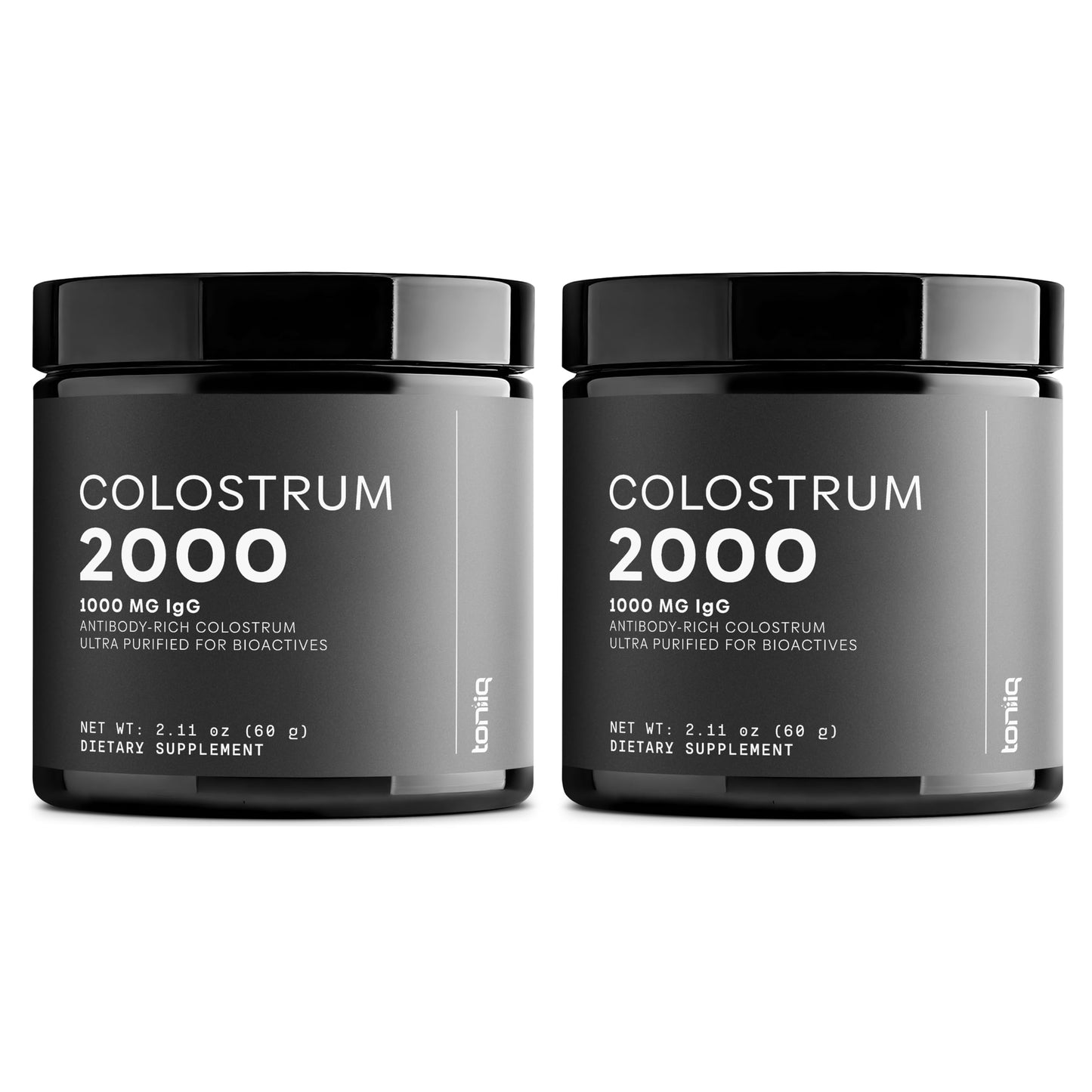 Toniiq Colostrum Powder – Ultra High Potency 50% IgG Concentrate – Farm-to-Jar Traceable French Colostrum – Microfiltered for Purity – Third-Party Lab Verified – 60 Servings Toniiq buy supplements Au