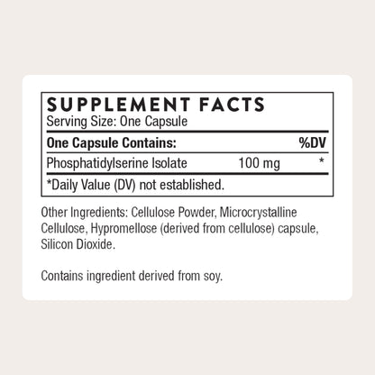 THORNE - Phosphatidylserine - Supports Healthy Brain Function, Memory & Focus - Helps Regulate Cortisol During Stress