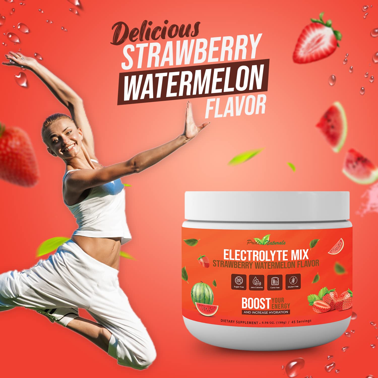 Electrolyte Powder - Refreshing Workout Recovery Electrolytes, Sugar Free, Gluten Free Pride Naturals, IncBuy Supplements Australia
